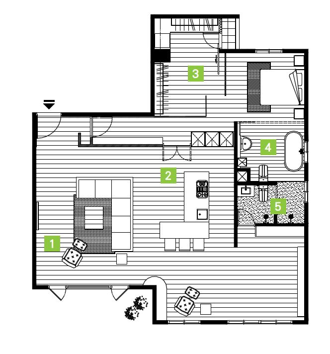 認為家是放鬆的居所，國外的美式開闊格局正好符合屋主
