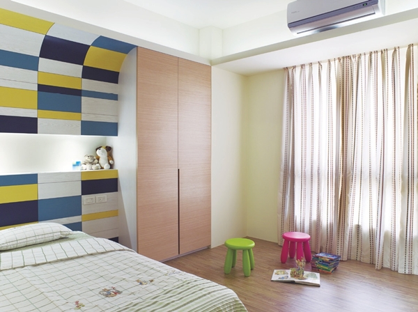 房間採用活動式家具，讓空間可以隨著小朋友的成長而方