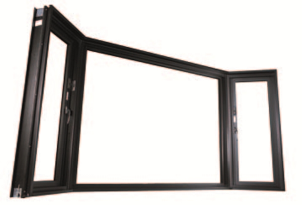 廣角窗特色在於其主體結構突出外牆，造型立體；與一般