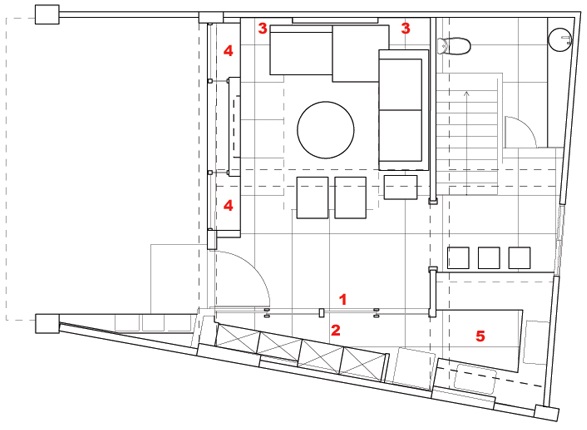 老屋翻修很容易遇到空間不平整的問題，豐聚室內設計利