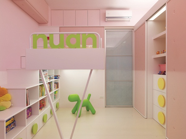 以純粹睡眠為主的親子兒童房設計，讓孩子可以好好睡覺