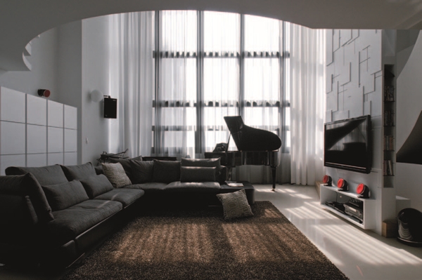 窗紗一般用於需要大量採光的公共空間、客廳、書房等，