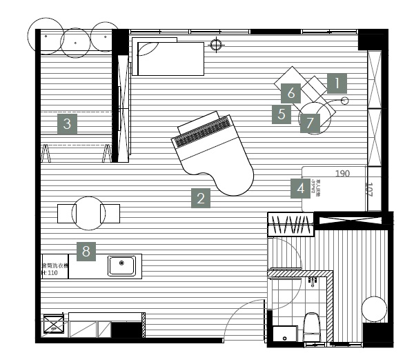 這間二十餘年的中古屋，原本的採光不佳，屋高不足，再