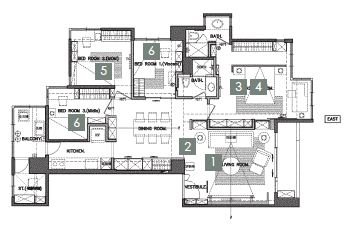 演拓設計保留原先格局，在材質運用上費心，同時也廣泛