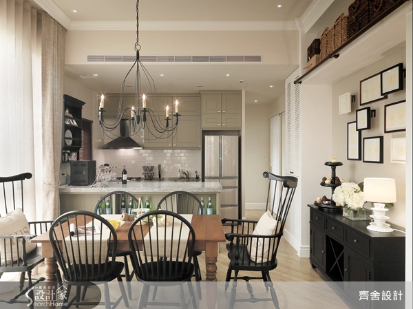 美式居家空間因為融合了鄉村風格的休閒與古典風格的莊