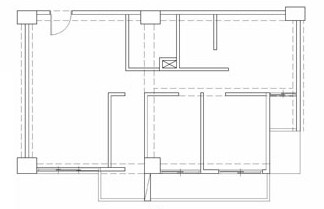 本案原本的格局即為3房2廳看似符合屋主的需求,但在22