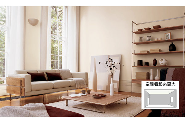 「色彩 vs 空間」的對應效果，哪些顏色會讓空間挑高 (