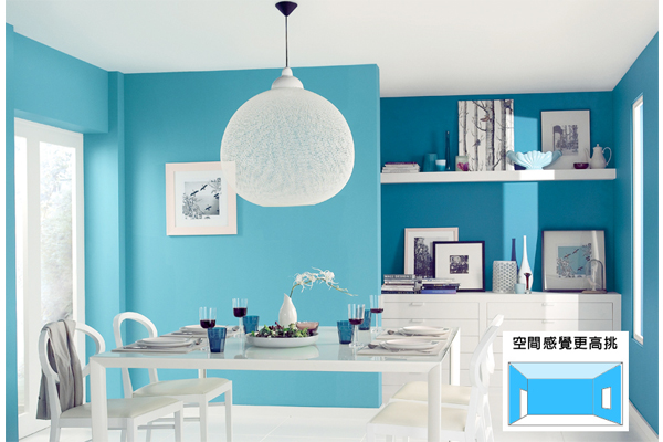 「色彩 vs 空間」的對應效果，哪些顏色會讓空間挑高 (