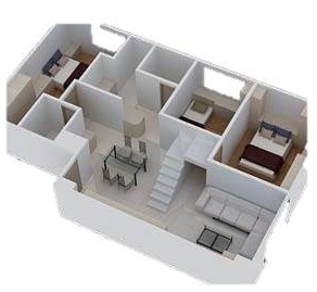 透過設計巧思，讓兩個小坪數空間合而為一，創造出造型