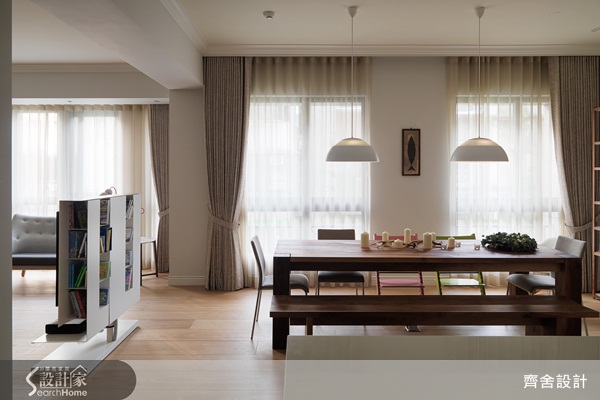 長形屋加上原有格局分配與屋主一家人的生活習慣不符合