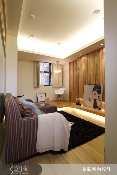 本案只有14坪，挑高3米6的格局，除了要能滿足屋主兩人