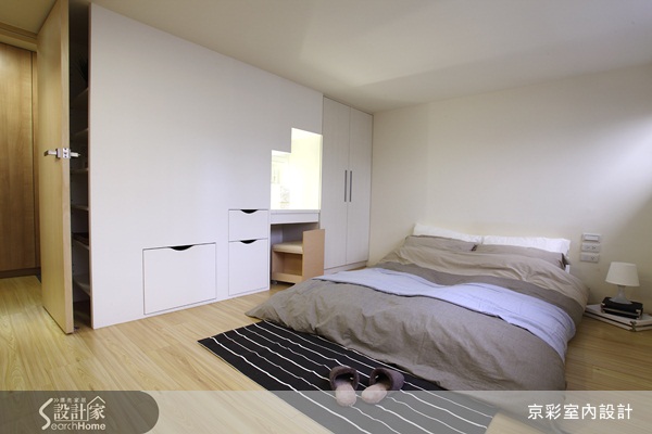 本案只有14坪，挑高3米6的格局，除了要能滿足屋主兩人