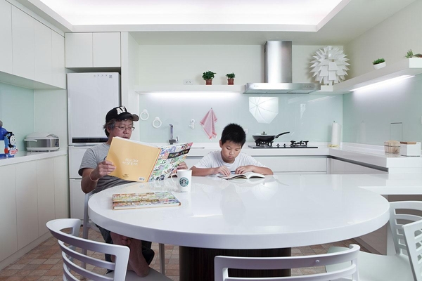 小時候下課後，總愛跑到廚房，在忙著準備晚餐的媽媽身