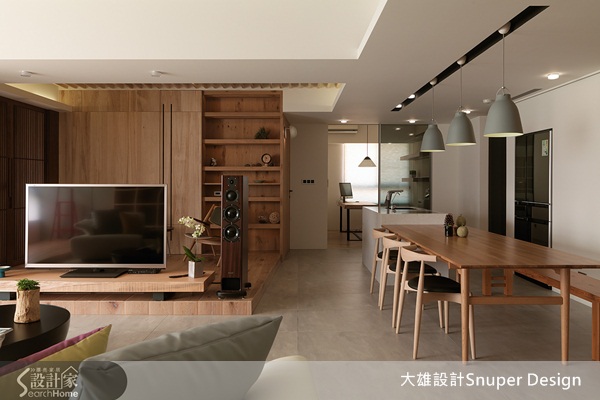 只有夫妻兩人居住的約40坪空間，需求簡單也不用太多隔