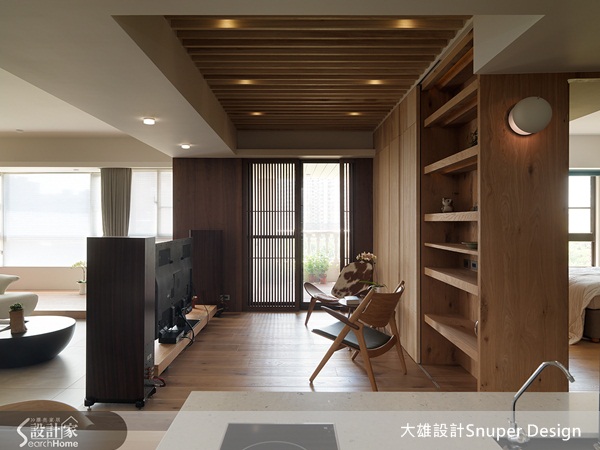 只有夫妻兩人居住的約40坪空間，需求簡單也不用太多隔