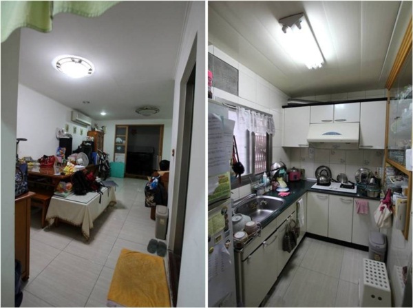 40年老屋狹長型的加上只有兩面窗戶,因此有嚴重的採光