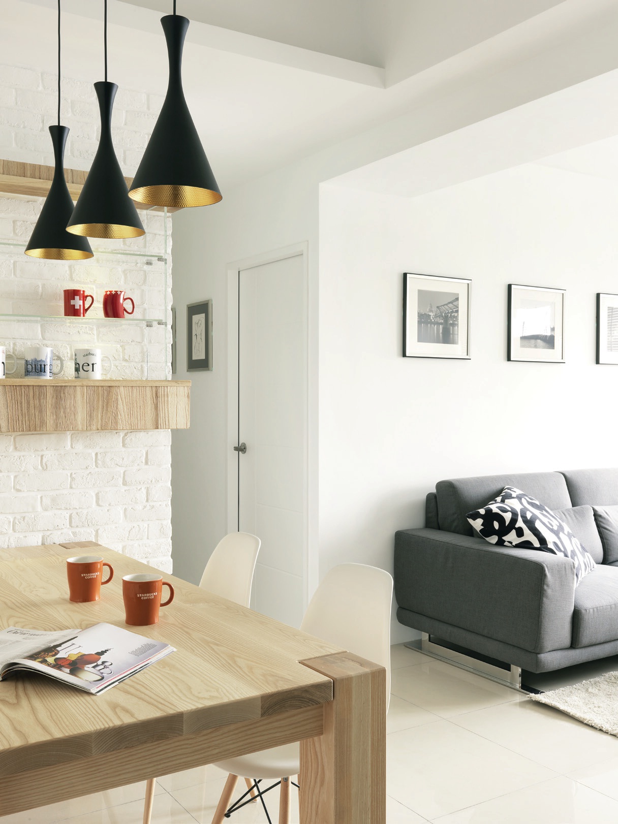 北歐風格沒有太繁複的硬體規劃，加上很重視採光、照明