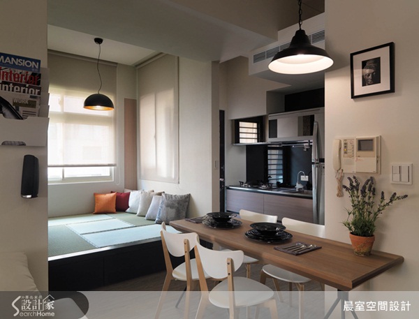 沒有複雜的造型，而是透過自然平穩的材料去營塑空間，