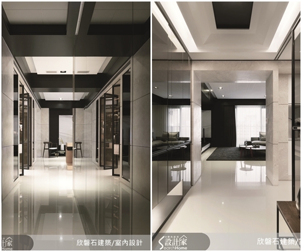 客廳與書房空間皆作開放式設計，搭配明亮的採光提升了