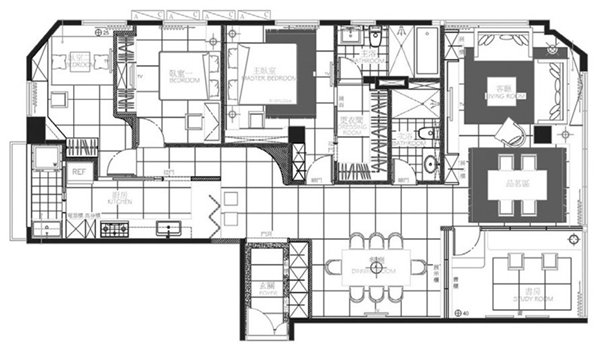 屋主一家六口最常聚在一起的場域是餐廳,且女主人很愛