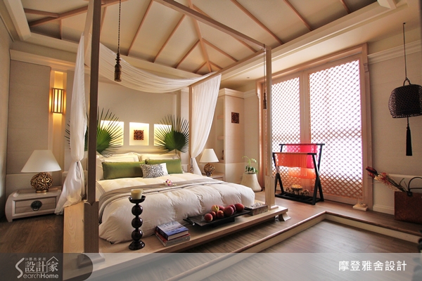 這間位於桃園市的新成屋，不僅融合回教清真寺的多層次