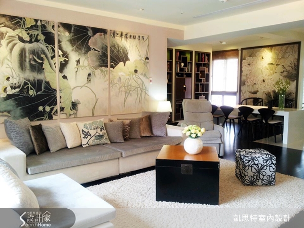 屋主夫妻兩人都熱愛中式風情,所以希望家中簡約時尚,