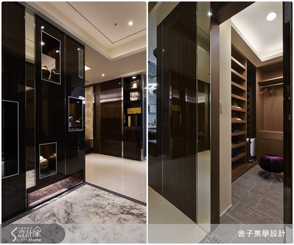 走入這間兩戶打通的雙拼空間，55坪的大小已經讓許多人