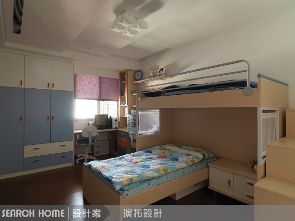 隱藏式的收納設計，最能讓空間看來乾淨俐落。設計師表