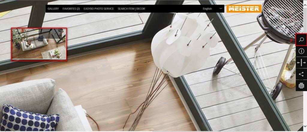 按下【放大鏡】，可以檢視相對位置的呈現樣貌，細節也不會遺漏。