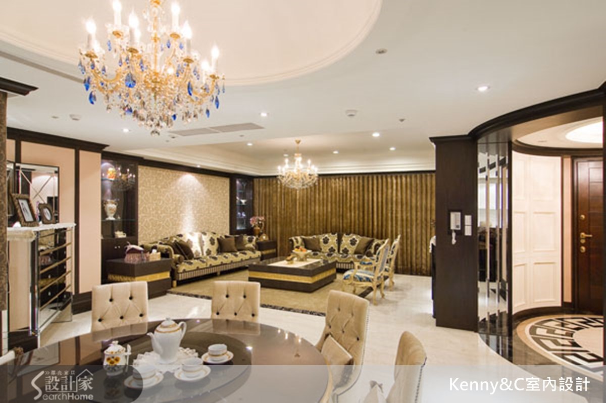 一進入這次案例要介紹的 70 坪以上的大坪數空間,寬敞