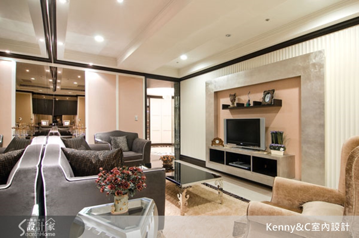 一進入這次案例要介紹的 70 坪以上的大坪數空間,寬敞