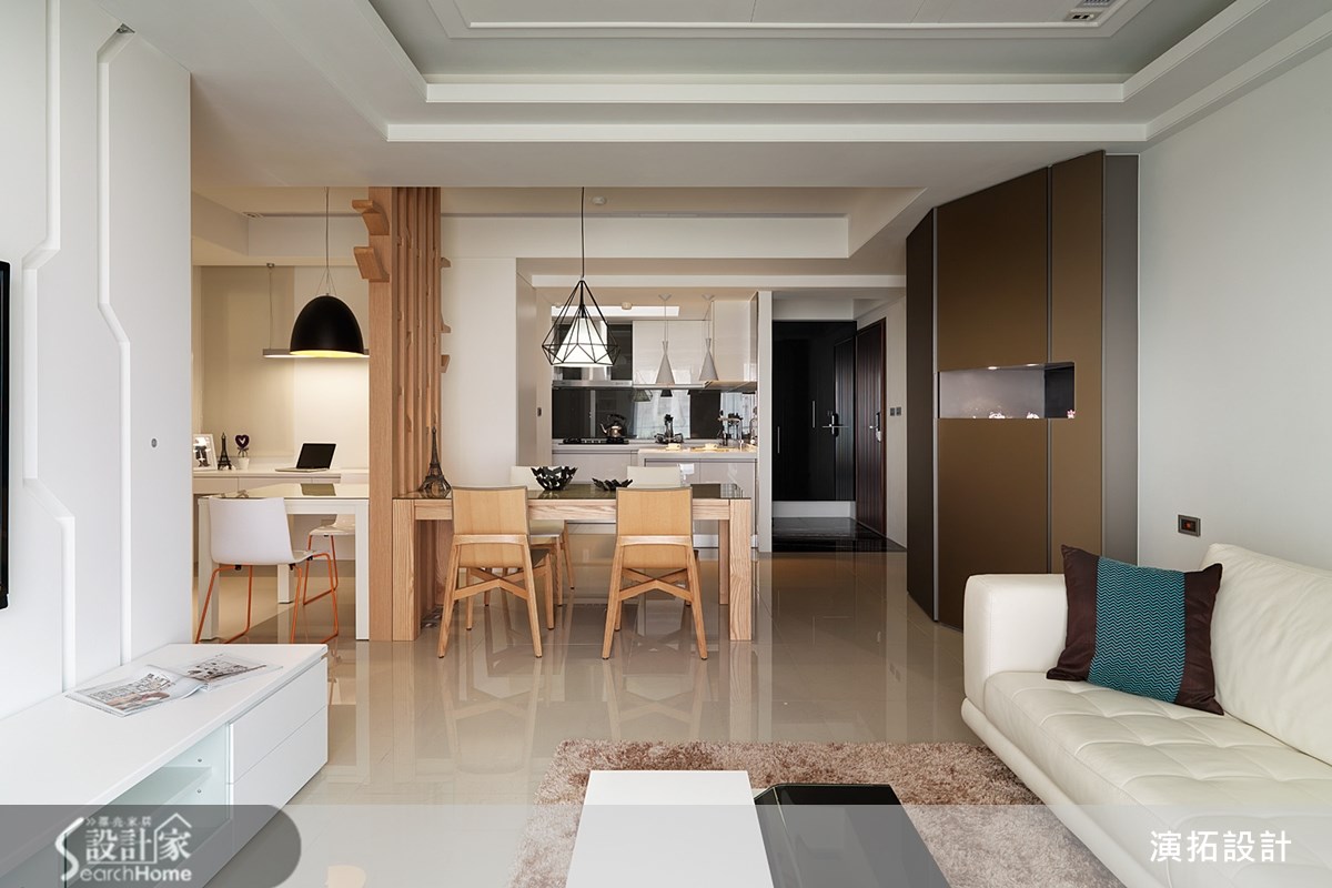 來到新北市新莊區,走進這個 35 坪的 3 口之家,可在