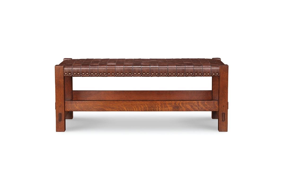 2015年度限量珍藏品,Gus Woven 皮革長凳,嚴選頂級北