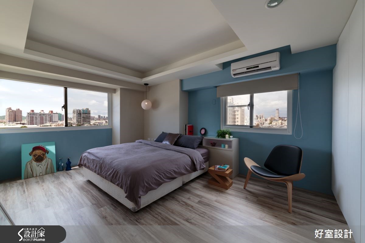 來到高雄市前金區的 35 坪居宅，設計師透過色彩搭配，