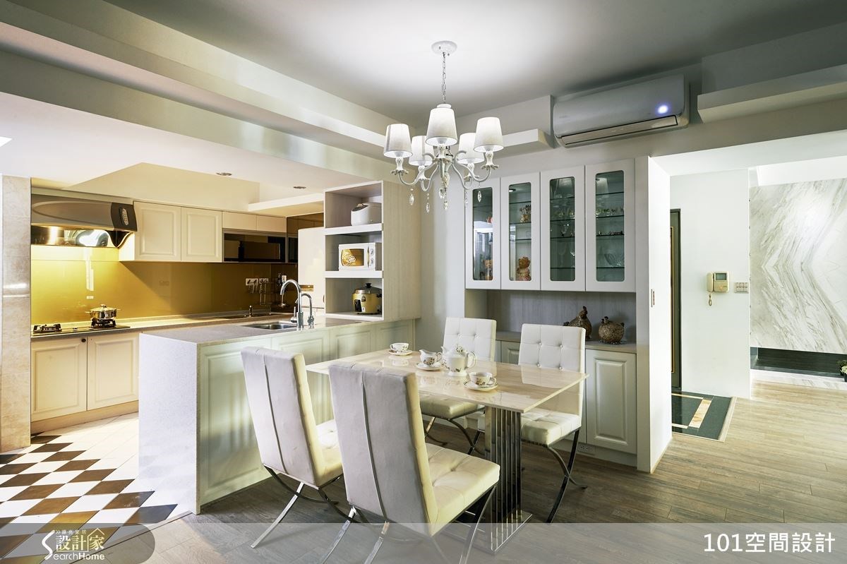 33 坪的老屋,設計師拆了兩面牆,並將室內格局往外推