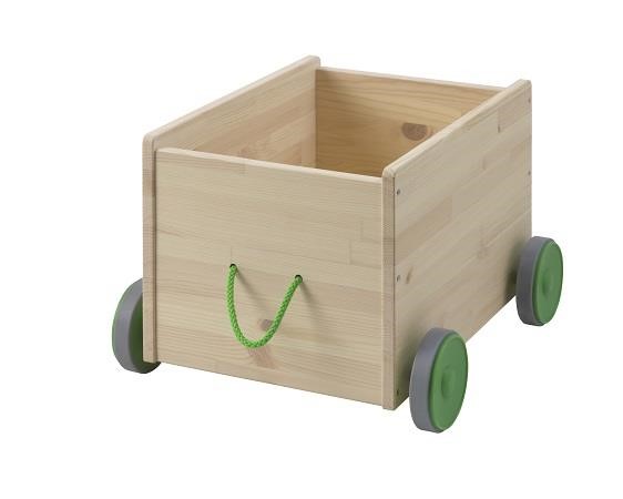 FLISAT附輪腳玩具收納箱，可讓小朋友收拾及移動玩具。圖片提供:IKEA。