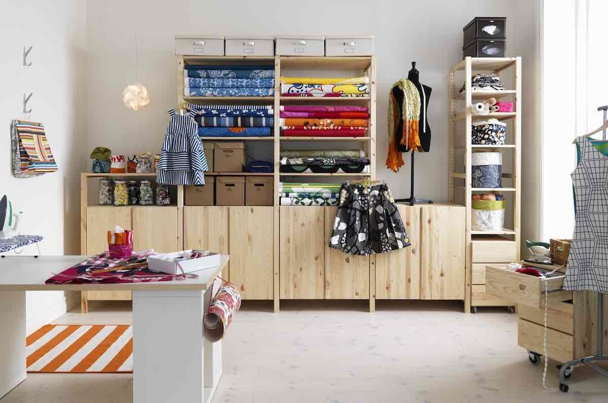 IVAR適用於不同的生活空間，它擁有放在任何角落、牆面的彈性，並可配合牆面長寬高有不同的變化。圖片提供_IKEA