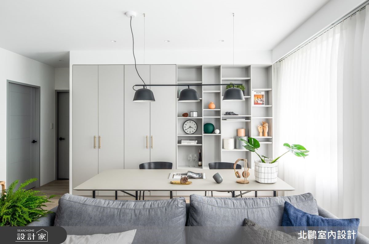 28 坪合宜住宅，設計師透過北歐風作為底蘊，藉由白色