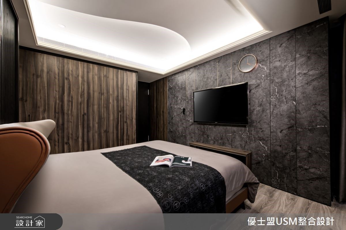 50 坪飯店風居家，設計師透過石材、金屬與木紋的結合