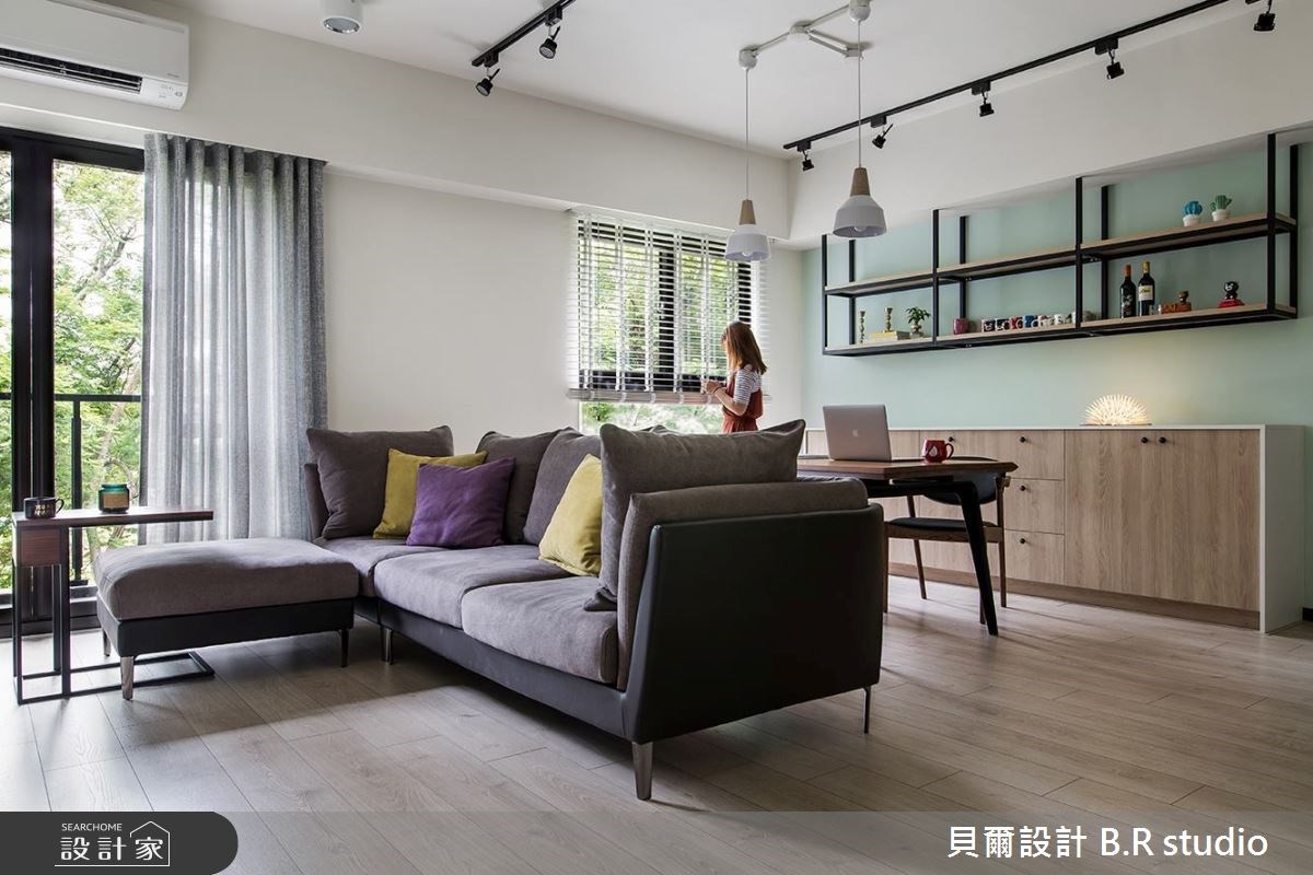 一家三口的 26 坪新居,由清新溫暖的北歐風、落地窗引