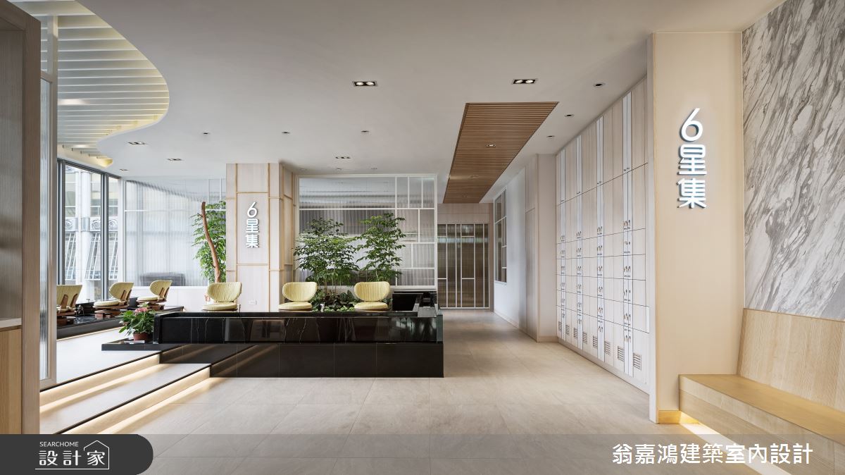 位於台北市大直的六星按摩會館,設計師以精緻飯店風營