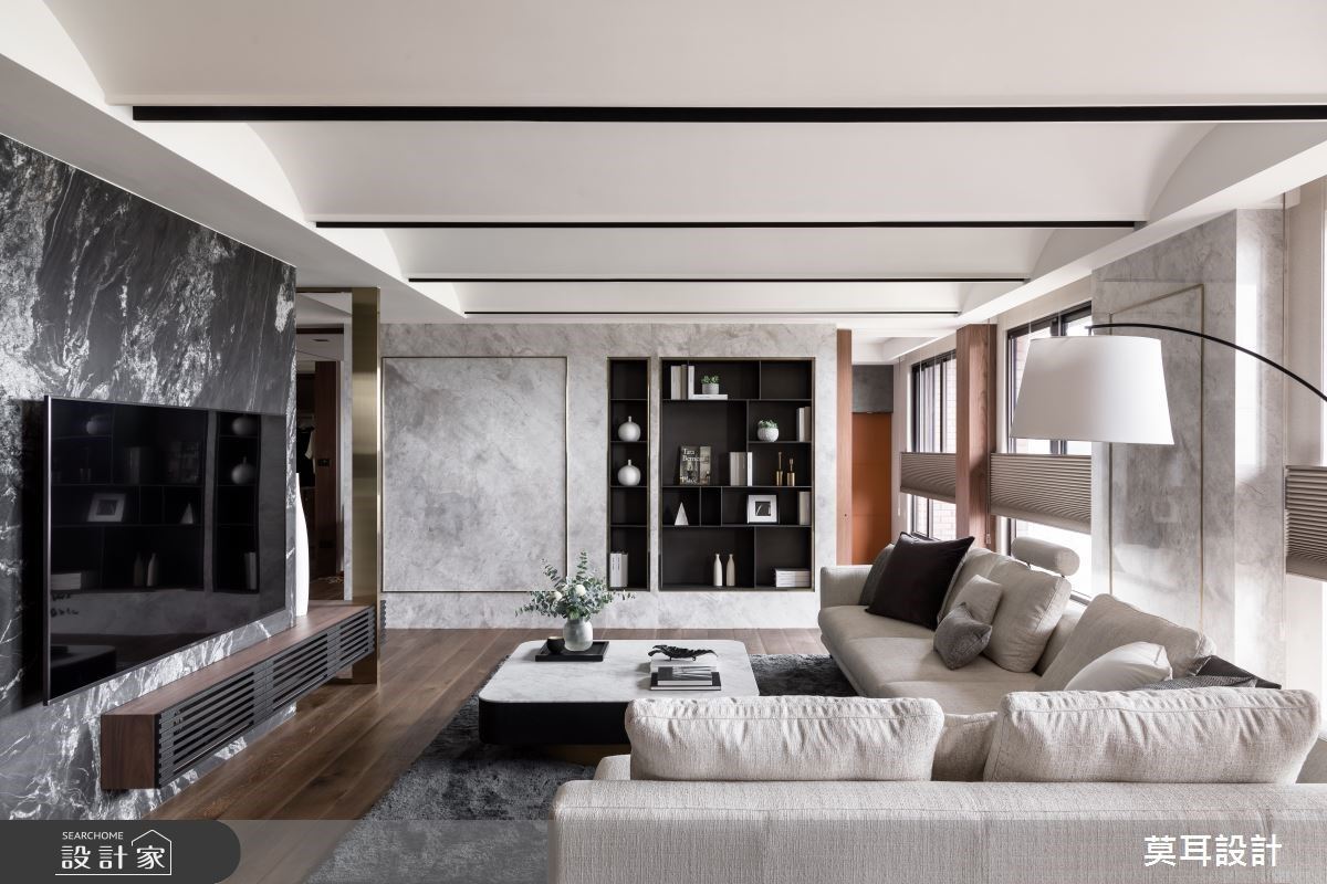60坪的半毛胚改造成現代風空間，作為屋主退休後的生活