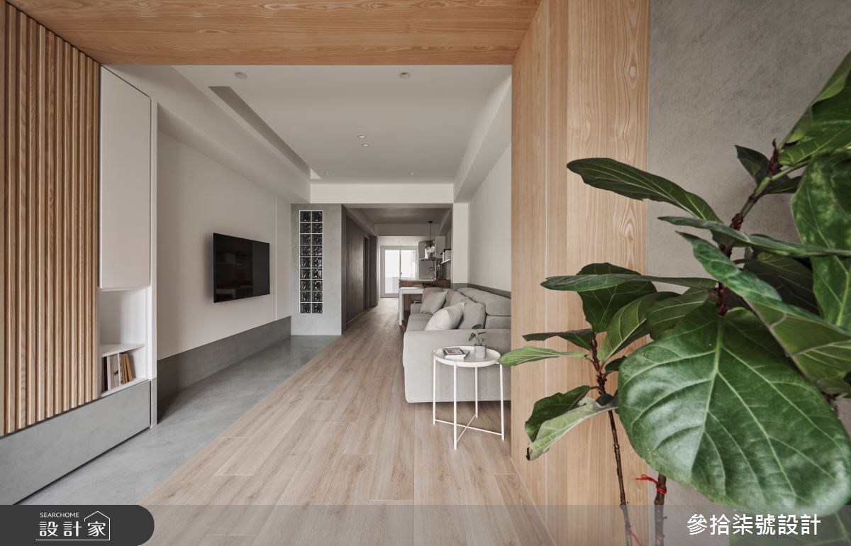 屋齡逾 30 年的老屋，設計師挹注清新紓壓的日式風格，