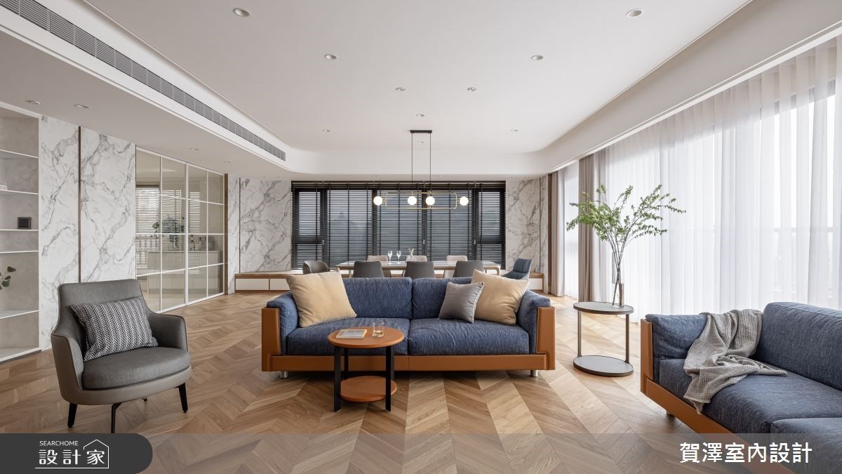 77 坪的北歐風大宅，跳脫一般豪宅的奢華印象，利用清