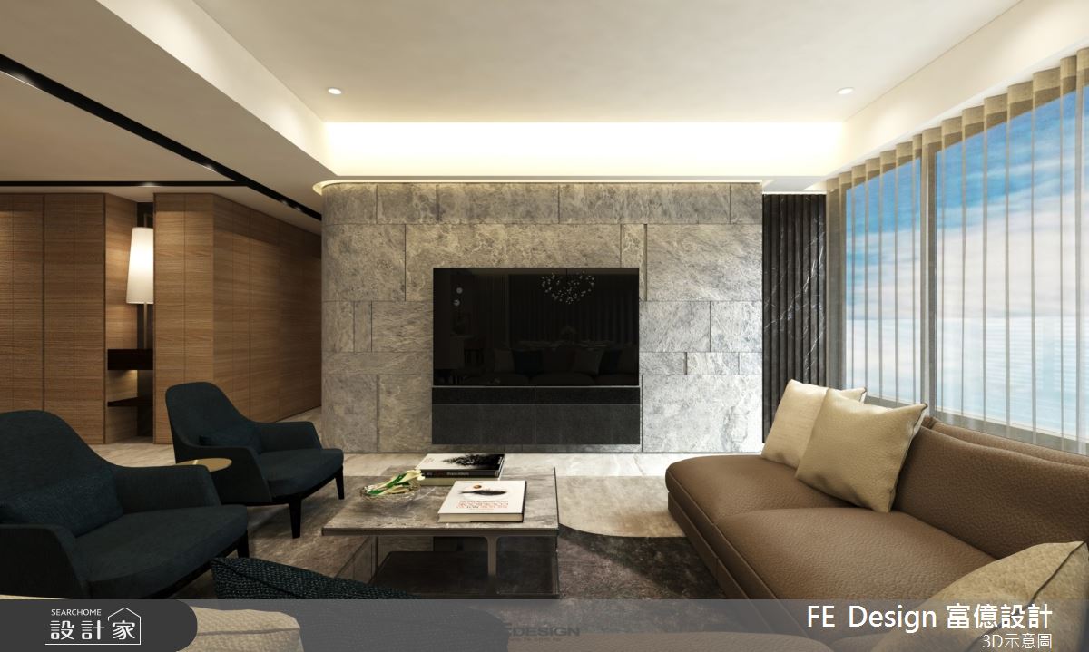 87坪預售屋內,富億空間設計 陳錦樹設計師有效發揮空