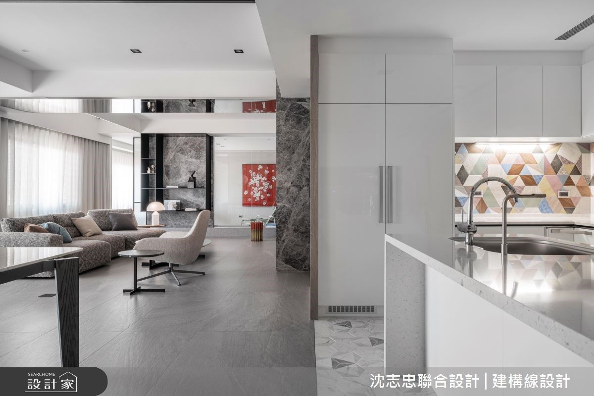 一家四口入住80坪現代風宅邸,大面窗景引援充沛日光,