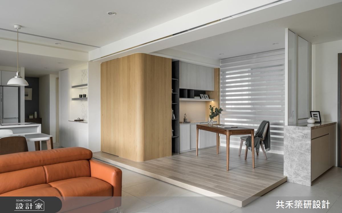 28坪現代風的三房兩廳的小家庭，在預售屋時便請共禾築