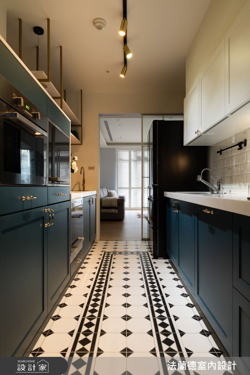 45 坪住宅以時髦的打卡餐廳為發想，運用美式風格中經