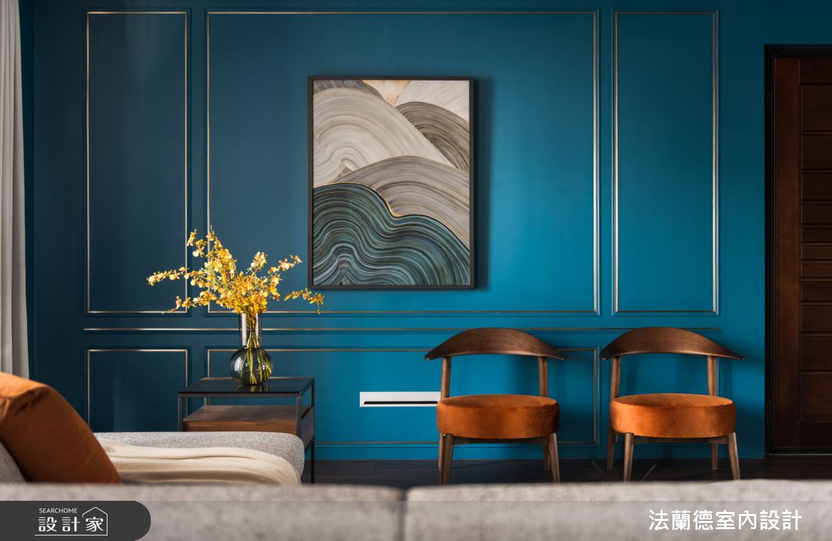 45坪現代風擁有3房3廳，居住成員為2位大人和2位小孩，