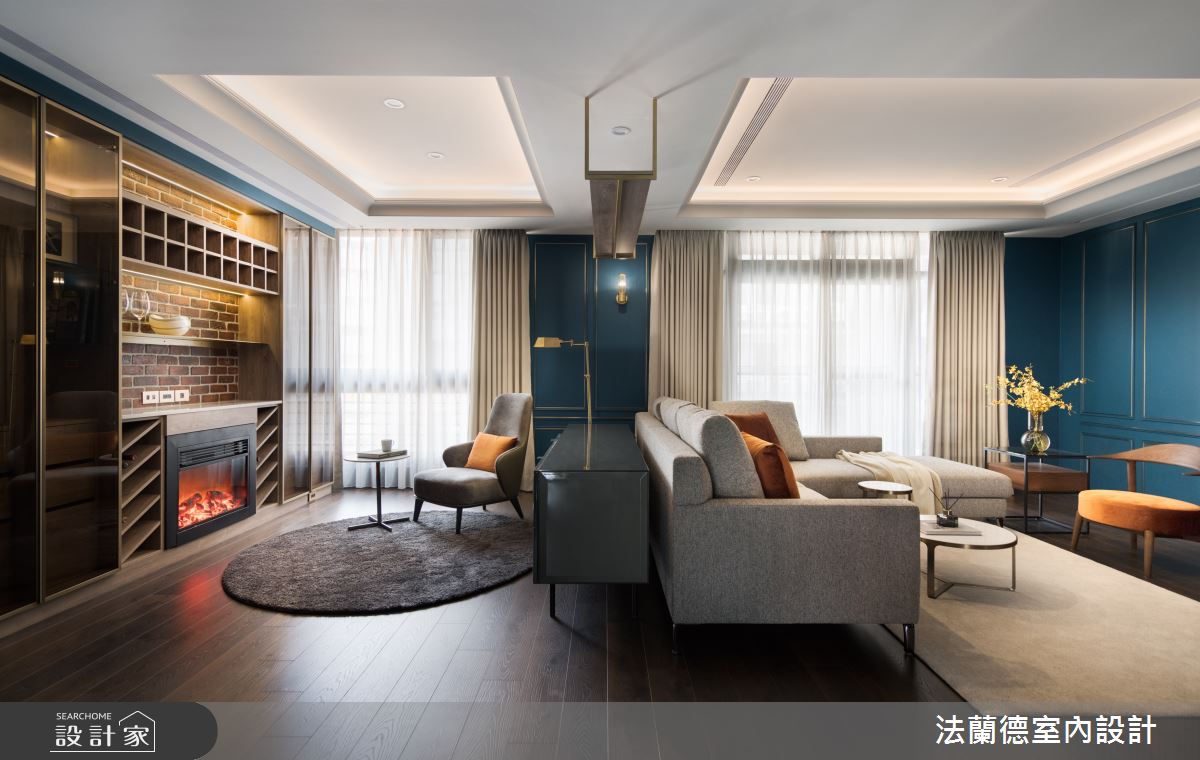 45坪現代風擁有3房3廳，居住成員為2位大人和2位小孩，